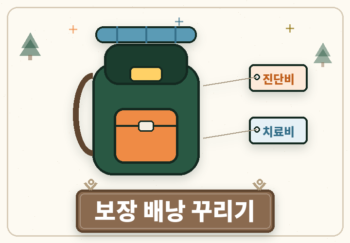 암보험 보장을 골라 담는 캠핑 배낭과 짐 태그
